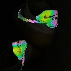 Nike AF-1 sage low size 9 iridescent/holographic